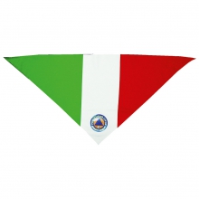 Foulard triangolare tricolore in poliestere leggero